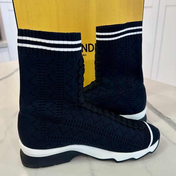 Fendi Sock Knit Sneaker Booties - Picture 6 of 9